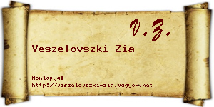 Veszelovszki Zia névjegykártya